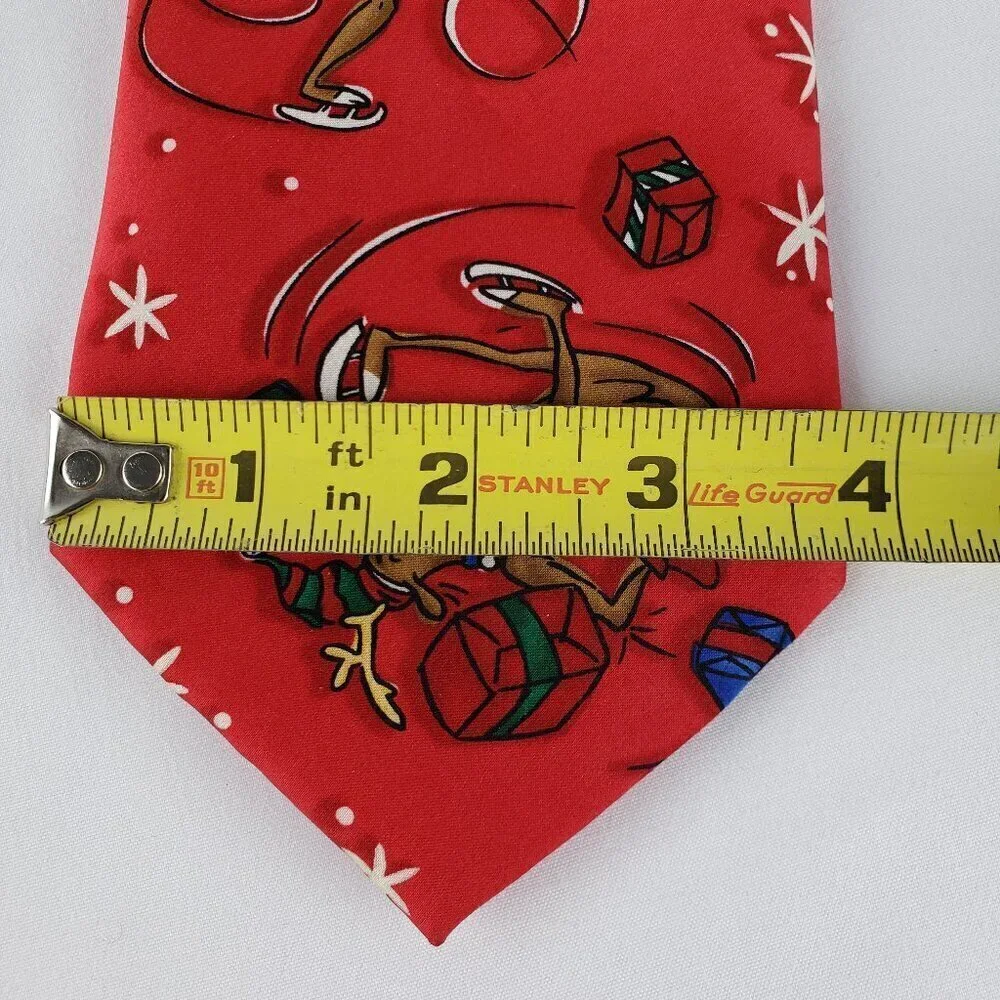 Nicole Miller Red Silk Mens Tie 3.75